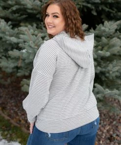 No Ship Drop Ship Plaid About You Hoodie In Gray Stripes 12 No Ship Drop Ship Plaid About You Hoodie In Gray Stripes