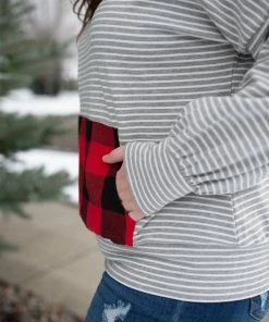 No Ship Drop Ship Plaid About You Hoodie In Gray Stripes 15 No Ship Drop Ship Plaid About You Hoodie In Gray Stripes