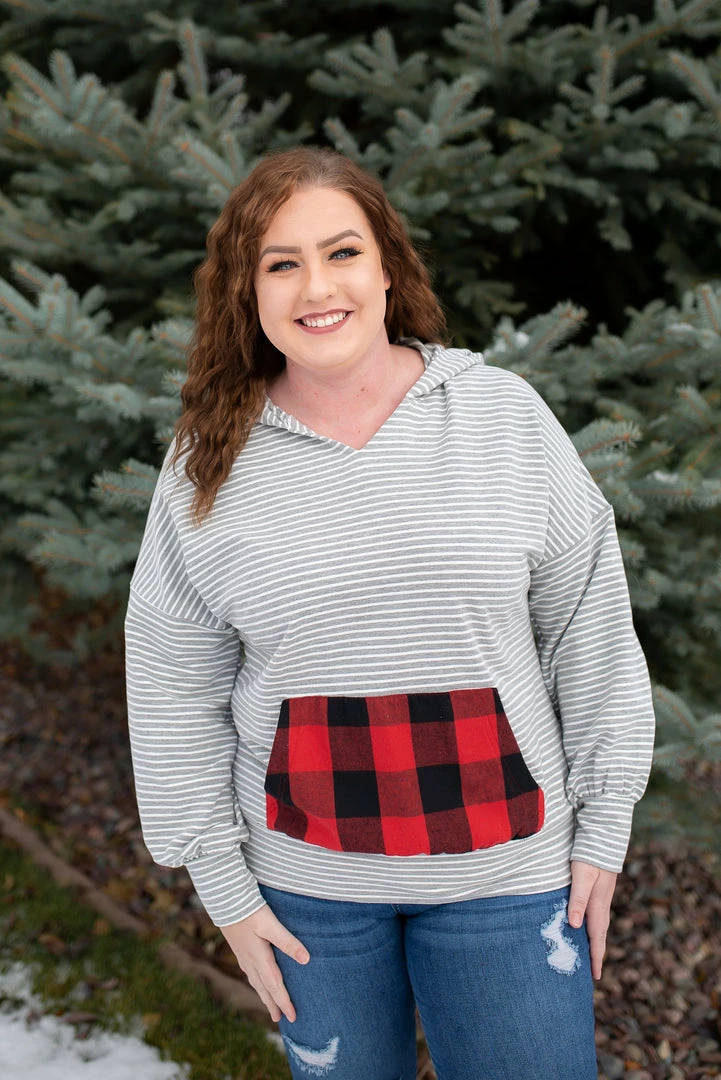 No Ship Drop Ship Plaid About You Hoodie In Gray Stripes 5 No Ship Drop Ship Plaid About You Hoodie In Gray Stripes