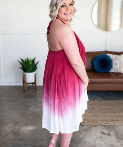 No Ship Drop Ship Watch Us Flounce Dress In Ombre Apparel