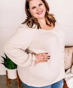 No Ship Drop Ship Find Your Way Back Button Down Top In Seashell Apparel