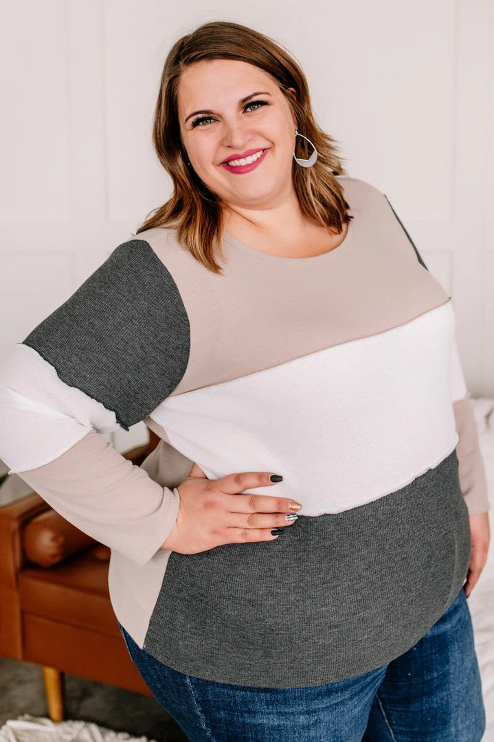 No Ship Drop Ship Peace And Love Thermal Color Block Top 1 No Ship Drop Ship Peace And Love Thermal Color Block Top