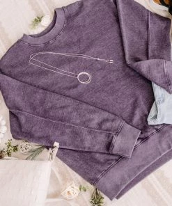 No Ship Drop Ship GHG- Shop Singles Drop The Subject Sweatshirt In Plum (GHG-S)