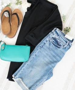 No Ship Drop Ship The Bees Knees Hi Rise Judy Blue Bermuda Shorts (GHG- S)