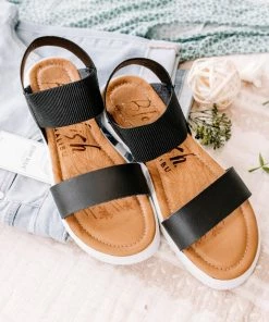 No Ship Drop Ship Blowfish Black Cosmic Dyecut Sandals