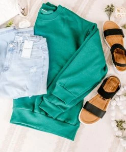 No Ship Drop Ship Get Fleeced Sweatshirt In Emerald Green Apparel 19 No Ship Drop Ship Get Fleeced Sweatshirt In Emerald Green Apparel