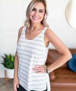 No Ship Drop Ship End Of The Line Striped Sleeveless Top Apparel 14 No Ship Drop Ship End Of The Line Striped Sleeveless Top Apparel