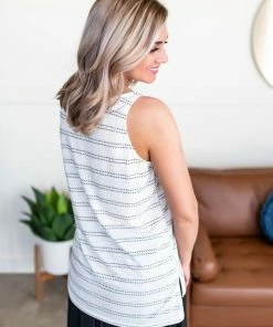 No Ship Drop Ship End Of The Line Striped Sleeveless Top Apparel 16 No Ship Drop Ship End Of The Line Striped Sleeveless Top Apparel
