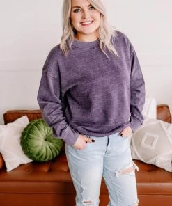 No Ship Drop Ship GHG- Shop Singles Drop The Subject Sweatshirt In Plum (GHG-S)