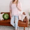 No Ship Drop Ship Take A Shine To Pink Lace Top (GHG-S)