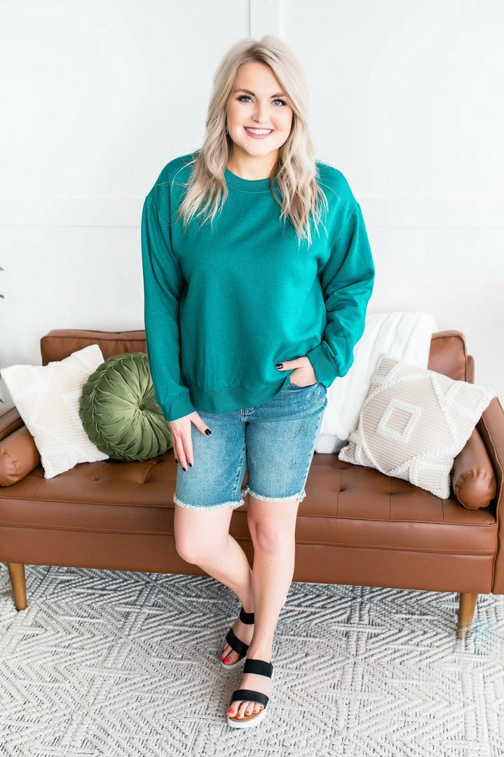 No Ship Drop Ship GHG- Shop Singles Get Fleeced Sweatshirt In Emerald Green (GHG-S) 1 No Ship Drop Ship GHG- Shop Singles Get Fleeced Sweatshirt In Emerald Green (GHG-S)