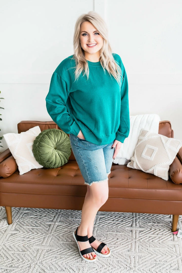 No Ship Drop Ship Get Fleeced Sweatshirt In Emerald Green Apparel 3 No Ship Drop Ship Get Fleeced Sweatshirt In Emerald Green Apparel