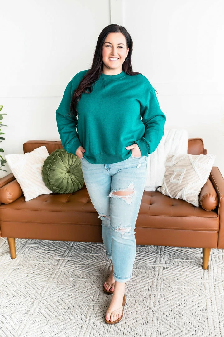 No Ship Drop Ship GHG- Shop Singles Get Fleeced Sweatshirt In Emerald Green (GHG-S) 6 No Ship Drop Ship GHG- Shop Singles Get Fleeced Sweatshirt In Emerald Green (GHG-S)