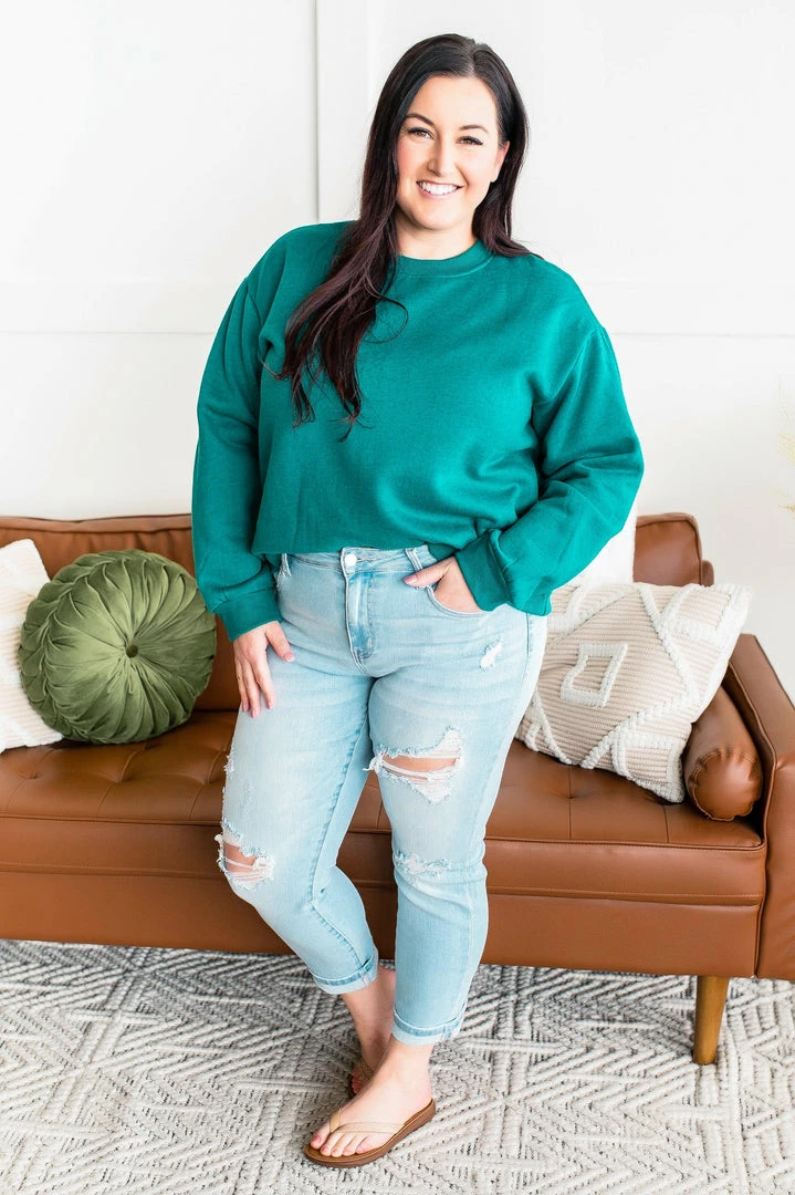 No Ship Drop Ship Get Fleeced Sweatshirt In Emerald Green Apparel 2 No Ship Drop Ship Get Fleeced Sweatshirt In Emerald Green Apparel