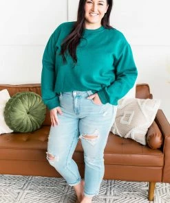 No Ship Drop Ship GHG- Shop Singles Get Fleeced Sweatshirt In Emerald Green (GHG-S)