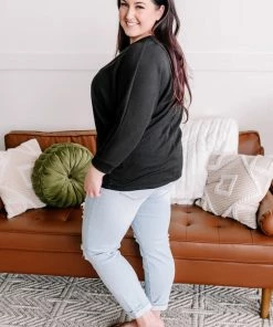 No Ship Drop Ship Apparel Cross My Back Dolman Top In Black