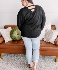 No Ship Drop Ship Apparel Cross My Back Dolman Top In Black