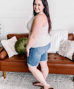 No Ship Drop Ship Apparel Back Story Sleeveless Criss Cross Top In Oatmeal