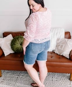 No Ship Drop Ship Apparel The Bees Knees Hi Rise Judy Blue Bermuda Shorts