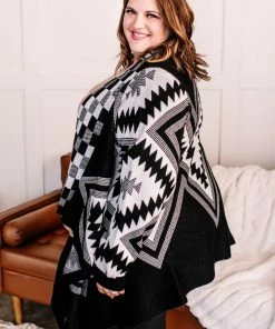No Ship Drop Ship Lead By Example Aztec Cardigan