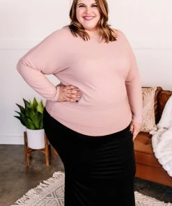 No Ship Drop Ship Apparel Not Cutout For This Mock Neck Top In Champagne