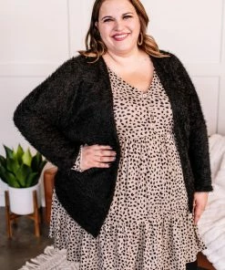 No Ship Drop Ship Stay With Me Feather Cardigan In Black Apparel 11 No Ship Drop Ship Stay With Me Feather Cardigan In Black Apparel