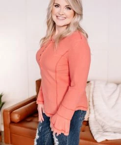 No Ship Drop Ship Apparel Falling Into Place Cashmere Top In Cabbage Rose