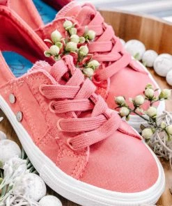 No Ship Drop Ship Blowfish Angler Sneaker In Cherry Apparel