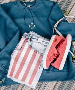 No Ship Drop Ship Apparel Get Fleeced Crewneck Sweatshirt In Harbor