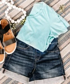 No Ship Drop Ship Apparel Take A Trip With Me Acid Wash Tee In Turquoise