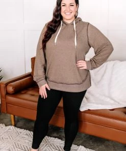 No Ship Drop Ship Inside Job Side Zip Hoodie In Taupe 8 No Ship Drop Ship Inside Job Side Zip Hoodie In Taupe