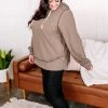 No Ship Drop Ship Inside Job Side Zip Hoodie In Taupe