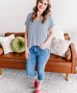 No Ship Drop Ship Apparel Pull The Shades Tee In Tranquility