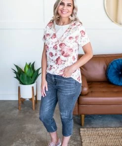 No Ship Drop Ship Coming Up Roses Top Apparel