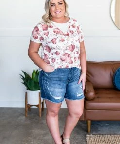 No Ship Drop Ship Coming Up Roses Top Apparel