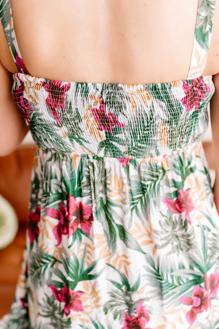 No Ship Drop Ship Fantasy Island Tropical Print Dress 4 No Ship Drop Ship Fantasy Island Tropical Print Dress