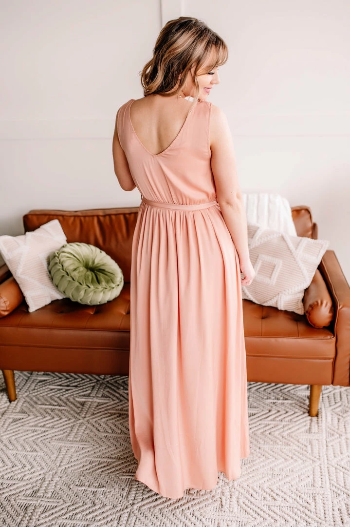 No Ship Drop Ship Surplice It To Say Apricot Maxi Dress Apparel 2 No Ship Drop Ship Surplice It To Say Apricot Maxi Dress Apparel