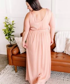 No Ship Drop Ship Surplice It To Say Apricot Maxi Dress Apparel 12 No Ship Drop Ship Surplice It To Say Apricot Maxi Dress Apparel