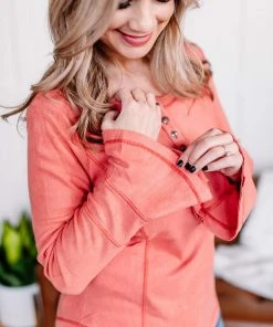 No Ship Drop Ship Apparel Falling Into Place Cashmere Top In Cabbage Rose