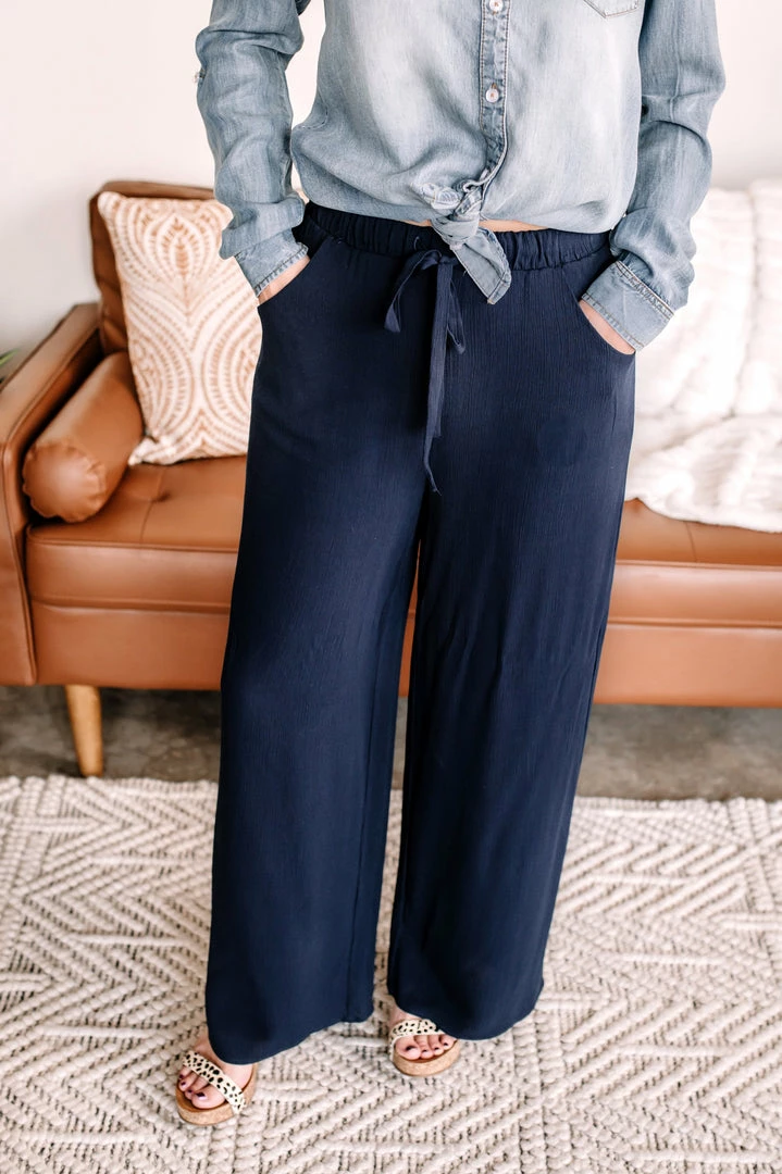 No Ship Drop Ship Quick On The Drawstring Dress Pants In Navy 2 No Ship Drop Ship Quick On The Drawstring Dress Pants In Navy