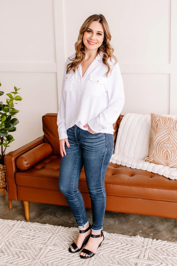 No Ship Drop Ship Hot Under The Collar Top In White Apparel 5 No Ship Drop Ship Hot Under The Collar Top In White Apparel