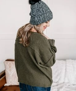 No Ship Drop Ship Winter Is Coming Sweater In Olive