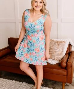 No Ship Drop Ship That Figures A-Line Floral Dress