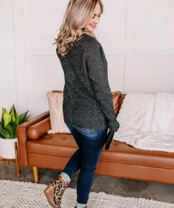 No Ship Drop Ship Apparel Twinkle In Your Eye Top In Silver Bells