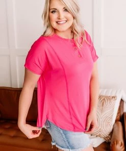 No Ship Drop Ship Decorate My World Button Top In Pink