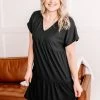 No Ship Drop Ship Be Original Black Tiered Dress (GHG-S)