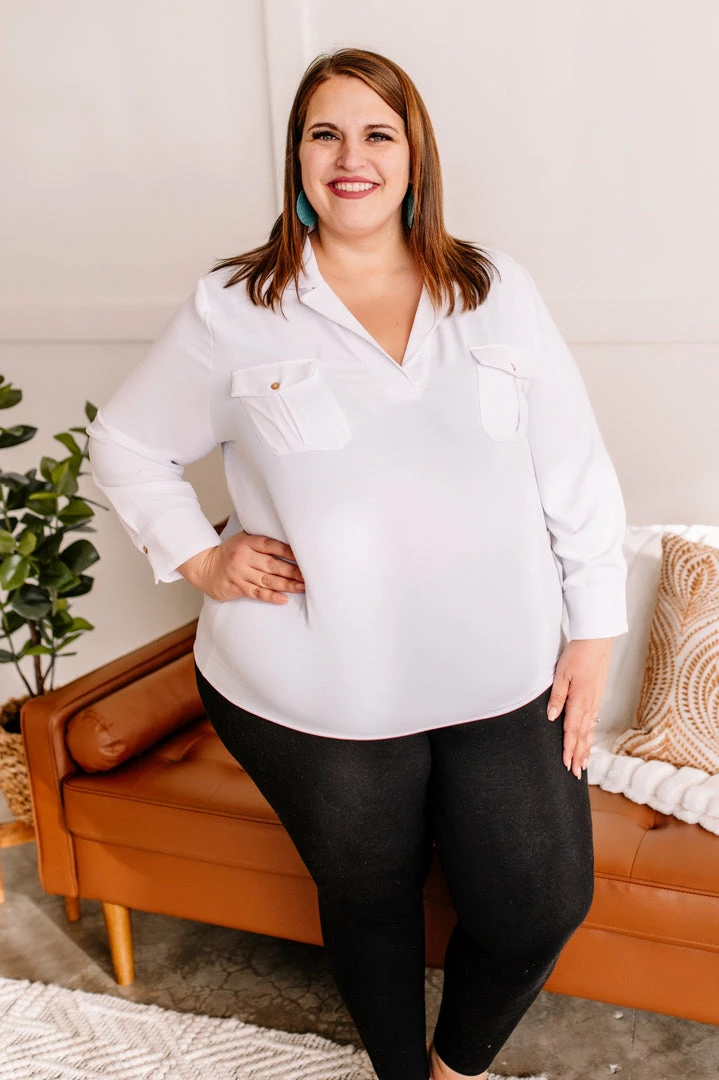 No Ship Drop Ship Hot Under The Collar Top In White Apparel 2 No Ship Drop Ship Hot Under The Collar Top In White Apparel