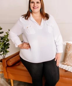 No Ship Drop Ship Hot Under The Collar Top In White (GHG-S)