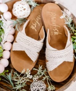 No Ship Drop Ship Natural River Jute Blowfish Sandal