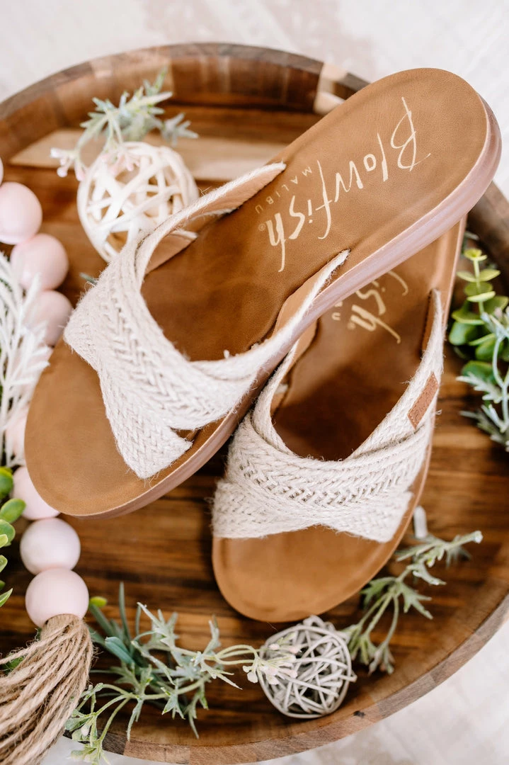 No Ship Drop Ship Natural River Jute Blowfish Sandal 9 No Ship Drop Ship Natural River Jute Blowfish Sandal